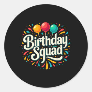 Sticker Rond Correspondance de la fête d'anniversaire
