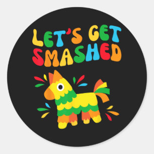 Sticker Rond Cortège de Mariée Faisons la Fête Ma Dernière Fies