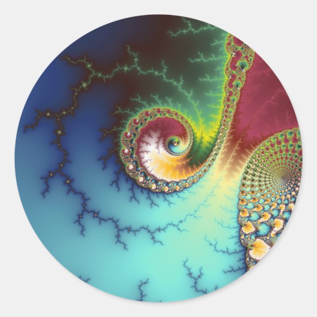 Sticker Rond Cortex visuel (Devant)