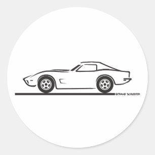 Sticker Rond Corvette 1973