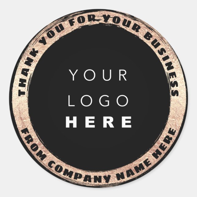 Sticker Rond Cosmétique maquillage en ligne Merci Logo Back Gol (Devant)