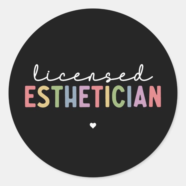 Sticker Rond Cosmetologue Esthétique agréé (Devant)