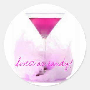 Sticker Rond cosmo de bonbon de coton