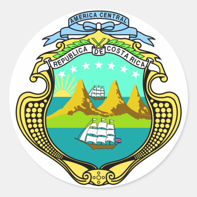 Sticker Rond costa rica (Devant)