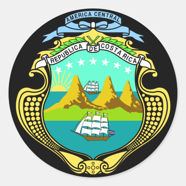 Sticker Rond costa rica (Devant)