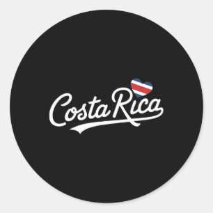 Sticker Rond Costa Rica Vacances cardiaques Tropical Pura Vida