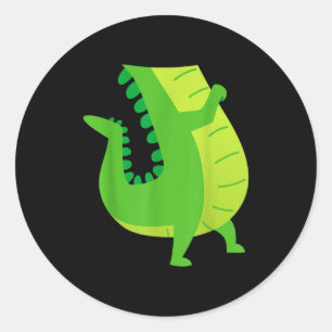 Sticker Rond Costume d'alligator - Gator Crocodile Zoo Amateur