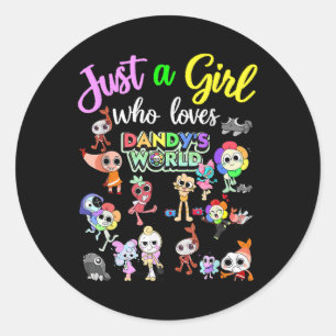 Sticker Rond Costume Dandys World Pour Fille