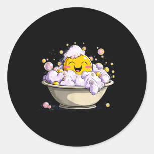 Sticker Rond Costume de bain moussant et bulles incroyable pour