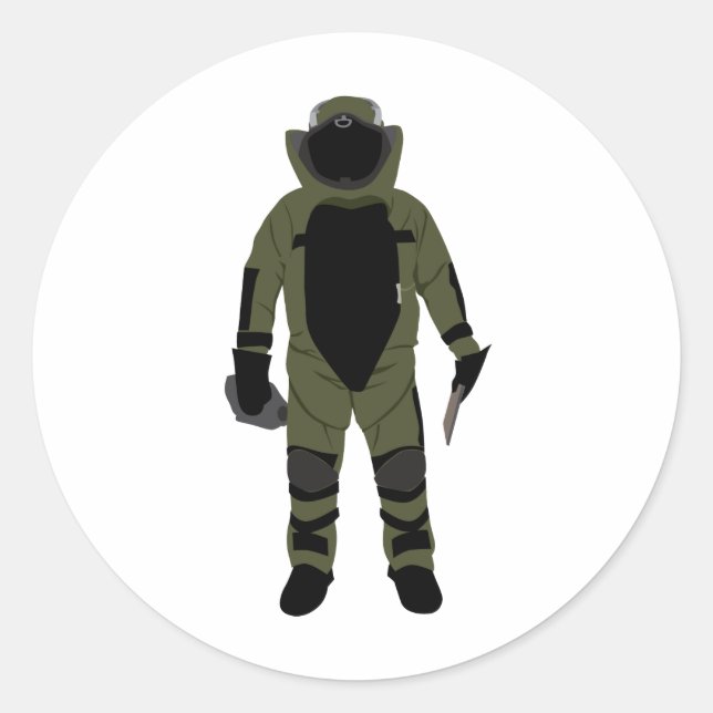 Sticker Rond Costume de bombe (Devant)