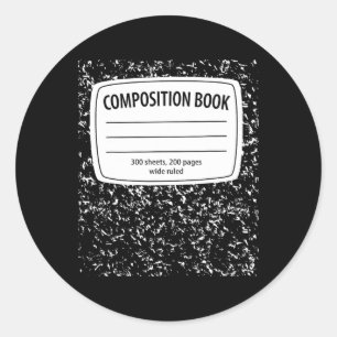 Sticker Rond Costume de Carnet de composition - Salle de groupe