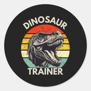 Sticker Rond Costume de dinosaure rétro pour adulte pour Hallow