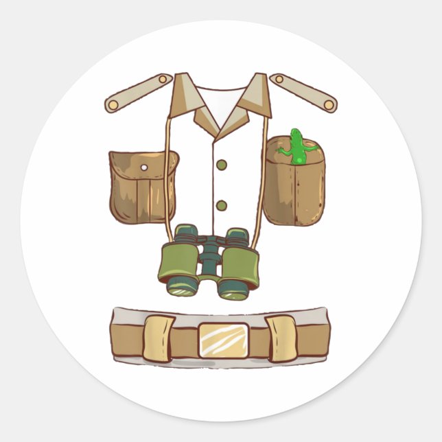 Sticker Rond Costume de gardien do-it-yourself (Devant)