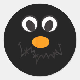 Sticker Rond Costume de Halloween de sourire de visage d'Ecrow
