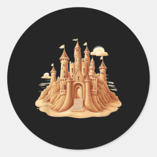 Sticker Rond Costume de l'événement du château de sable pour ga