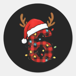 Sticker Rond Costume de Noël Hommes Mème 6 Correspondant 67
