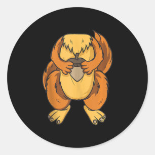 Sticker Rond Costume d'écureuil Halloween Easy Cosplay Dernier