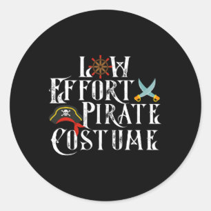 Sticker Rond Costume d'Halloween à faible effort Pirate