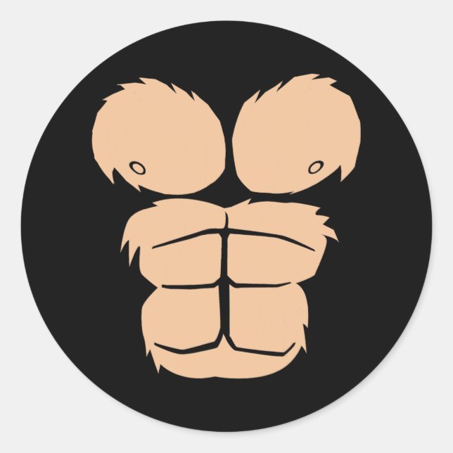 Sticker Rond Costume d'Halloween Amusant Singe Gorille Costume  (Devant)