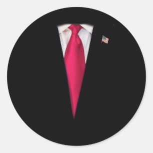 Sticker Rond Costume d'Halloween facile pour Trump