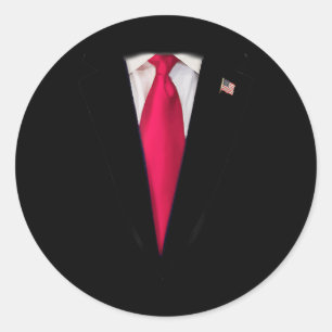 Sticker Rond Costume Donald Trump Costume Trump Costumes d'Hall