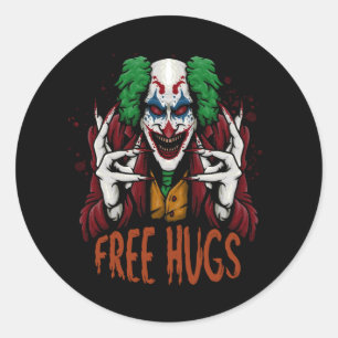 Sticker Rond Costume Halloween Costume Evil Tueur Clow