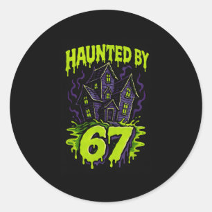 Sticker Rond Costume Halloween Parents Mème 67 Pourriture Céréb