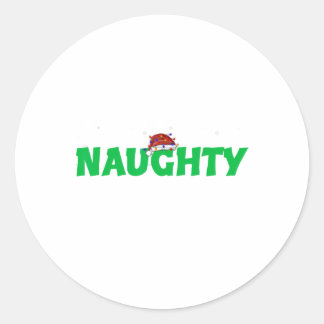 Sticker Rond Costume Naughty Ou Nice Correspondant Couples De N