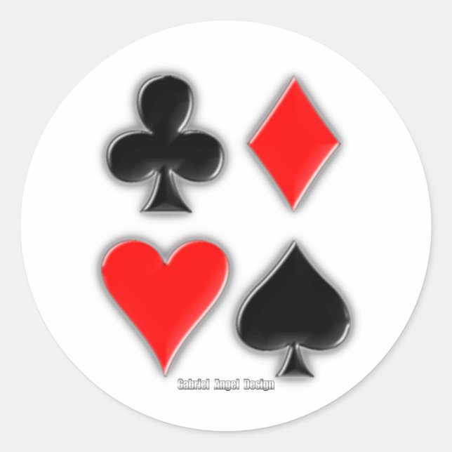 Sticker Rond Costumes de carte (Devant)
