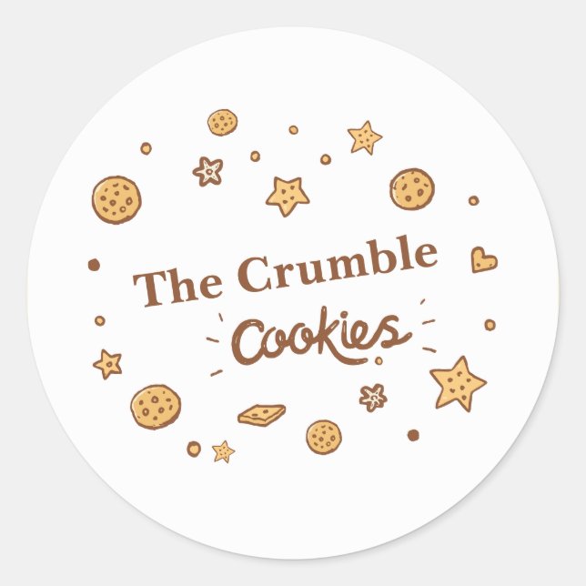 Sticker Rond Cosy Cookie Delights (Blanc) (Devant)