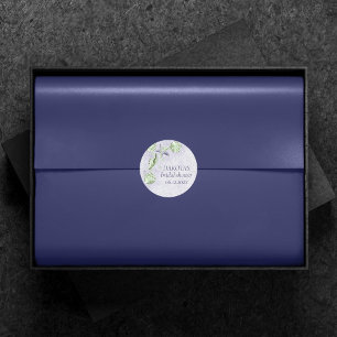 Sticker Rond Côté Chic   Plage personnalisée violet et vert cit