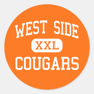Sticker Rond Côté Ouest - Cougars - Lycée - Gary Indiana