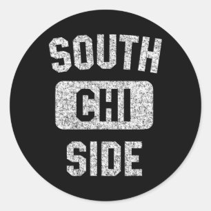 Sticker Rond Côté Sud Chi Gym Style Perdu Blanc Impression