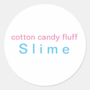 Sticker Rond coton bonbon fluff Slime