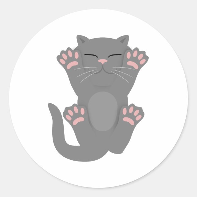 Sticker Rond Couchage de chat (Devant)