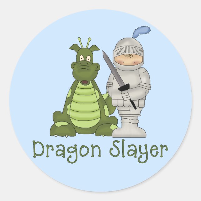 Sticker Rond Couche de dragon (Devant)