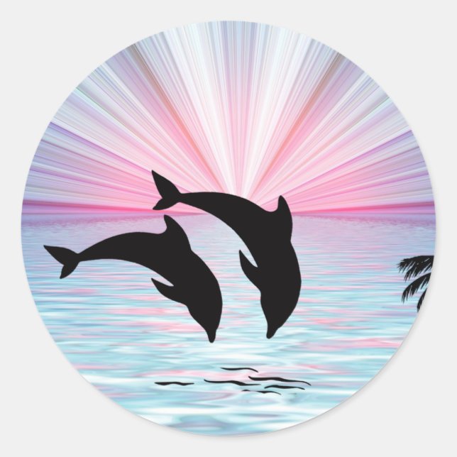 Sticker Rond Coucher de soleil (Devant)