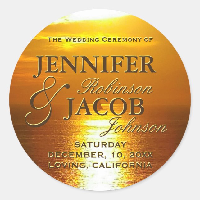 Sticker Rond Coucher de soleil (Devant)