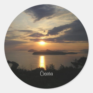 Sticker Rond Coucher de soleil croate