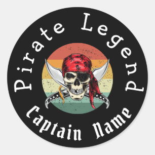 Sticker Rond Coucher de soleil de pirate