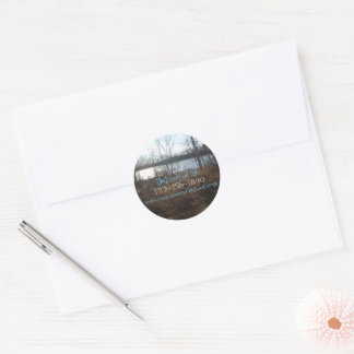 Sticker Rond Coucher de soleil nuageux