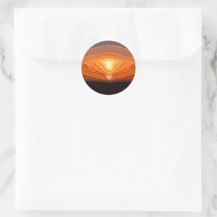 STICKER ROND COUCHERS DE SOLEIL