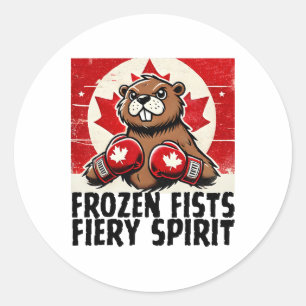 Sticker Rond Coudes Haut Canada Taxes canadiennes Beaver B