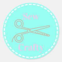 Coudre Cercle bleu Aqua Crafty avec ciseaux