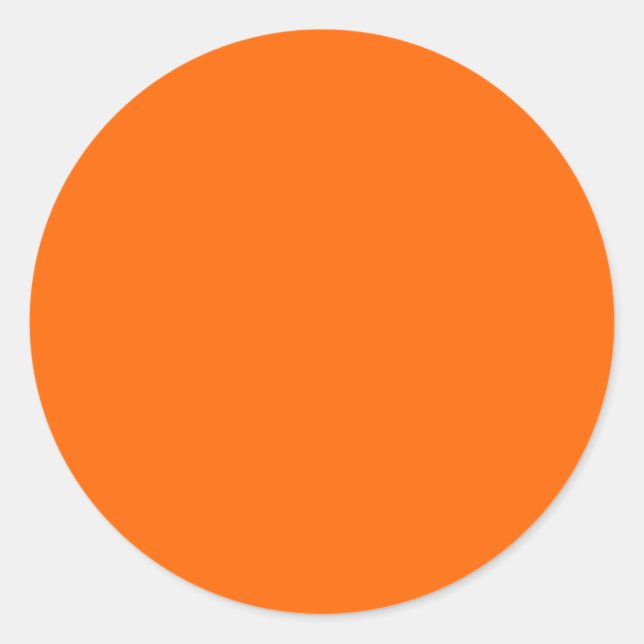 Sticker Rond Couleur Arrière - plan orange solide FF6600 (Devant)