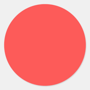 Sticker Rond Couleur de Corail Vibrant Personnaliser Cette