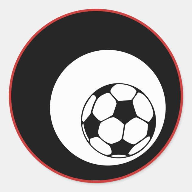 Sticker Rond couleur de football personnalisable (Devant)