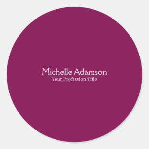 Sticker Rond Couleur de vin Professionnel Uni Moderne