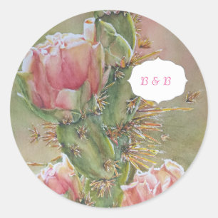 STICKER ROND COULEUR D'EAU ORANGE PEAR CACTUS