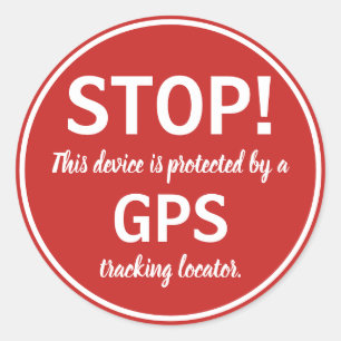 Sticker Rond couleur GPS d'U-sélection dépistant l'autocollan